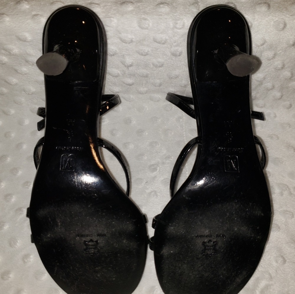 Bruno Magli 7 1/2 black strappy heels - Picture 4 of 15